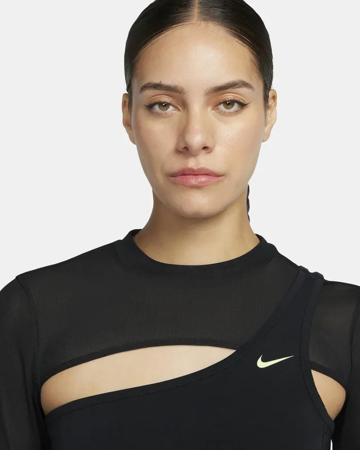 Women Nike All Clothing Pro Blackblacklight Lemon Twist