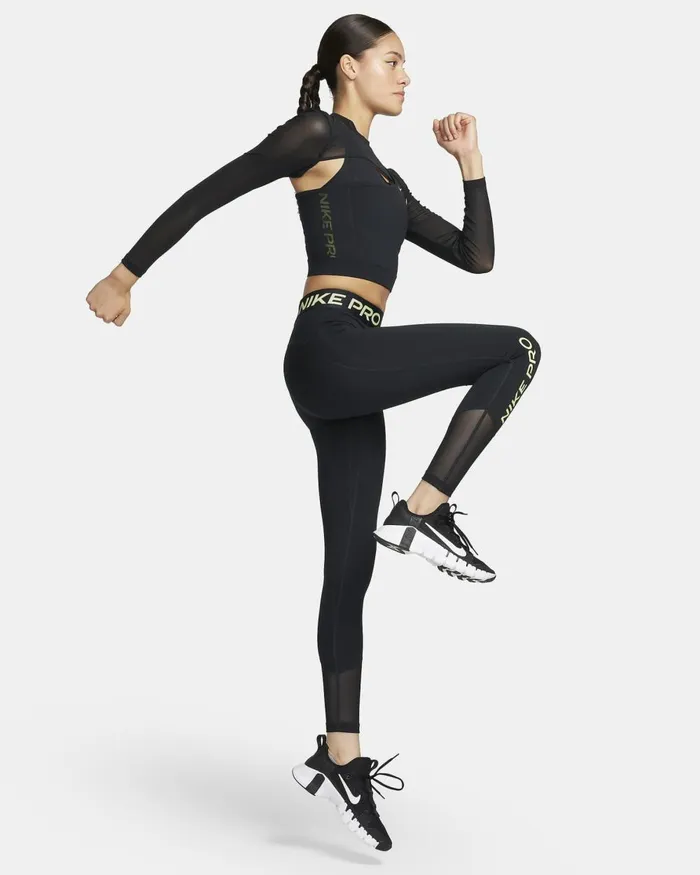 Women Nike All Clothing Pro Blackblacklight Lemon Twist