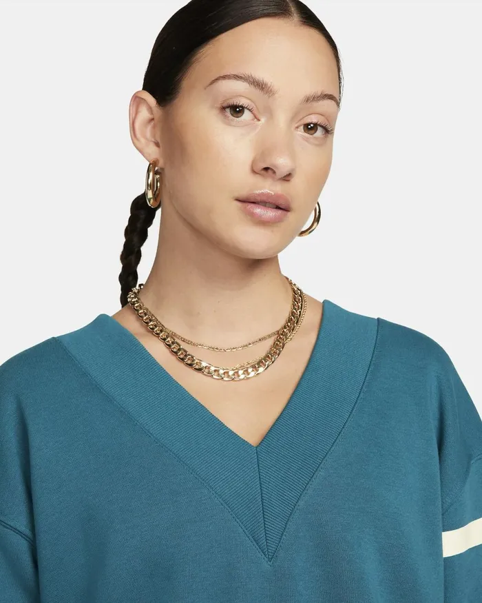 Women Nike All Clothing Sportswear Phoenix Fleece Geode Teal
