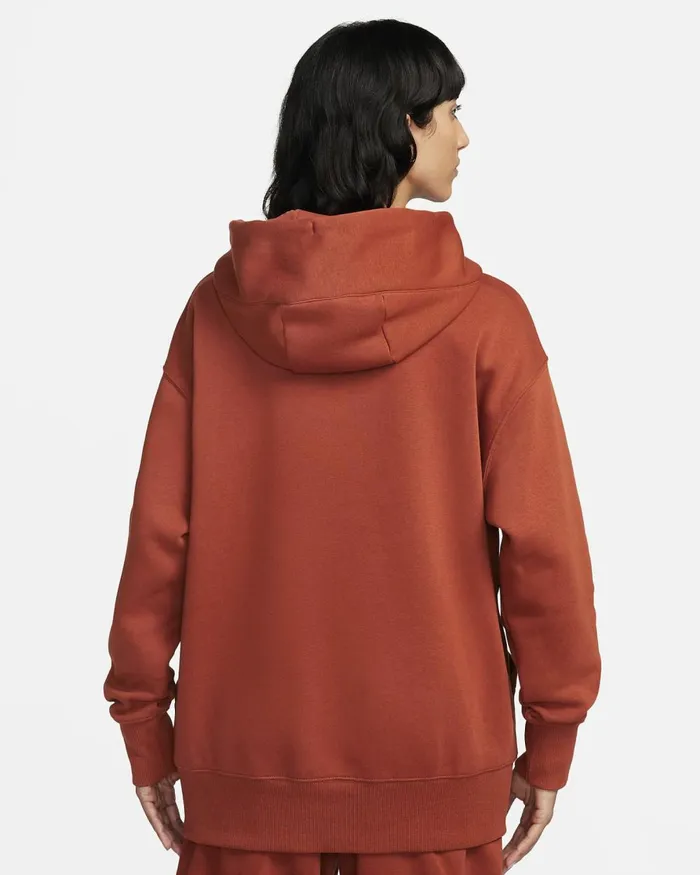 Women Nike All Clothing Sportswear Phoenix Fleece Rugged Orangeblack
