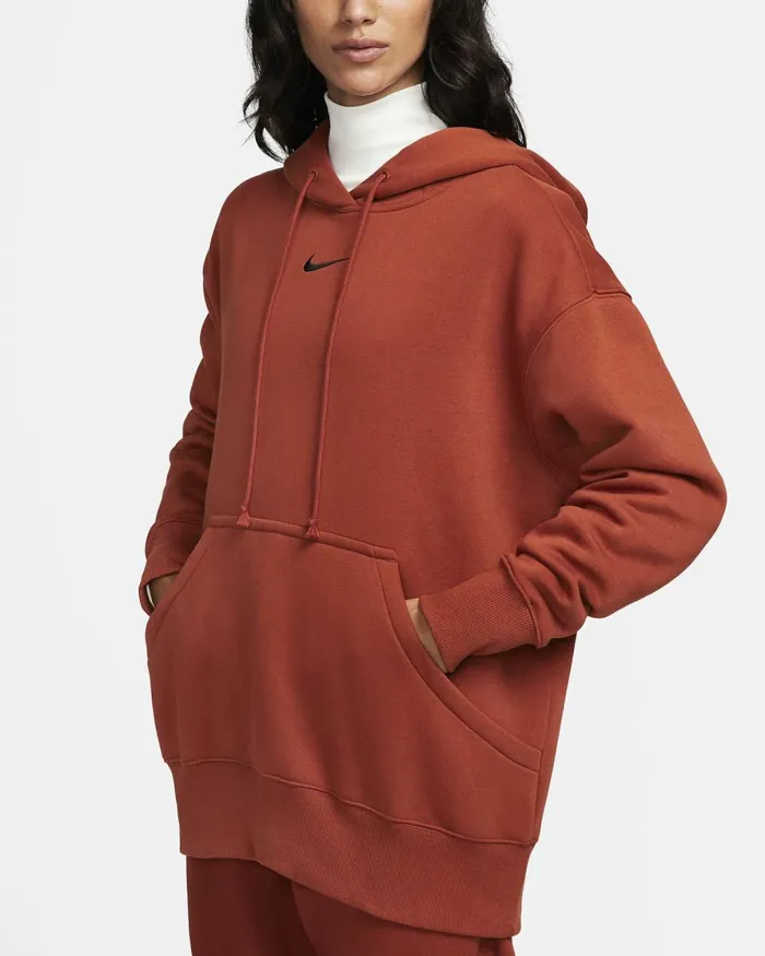 Women Nike All Clothing Sportswear Phoenix Fleece Rugged Orangeblack