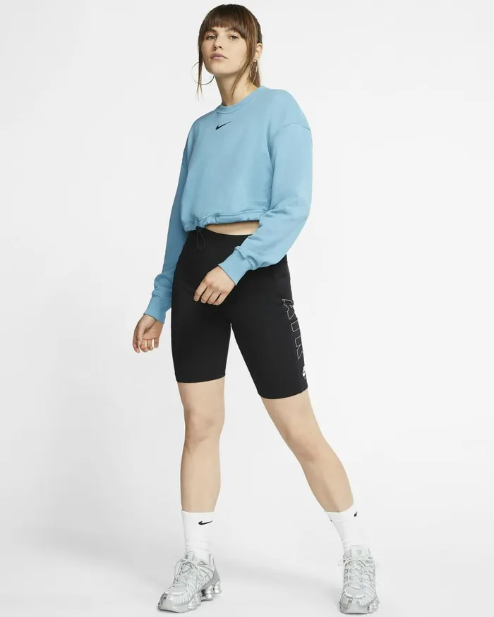 Women Nike All Clothing Sportswear Swoosh Ceruleanblack