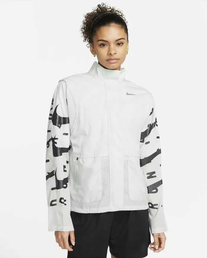 Women Nike All Clothing ThermaFIT Run Division Light Silver