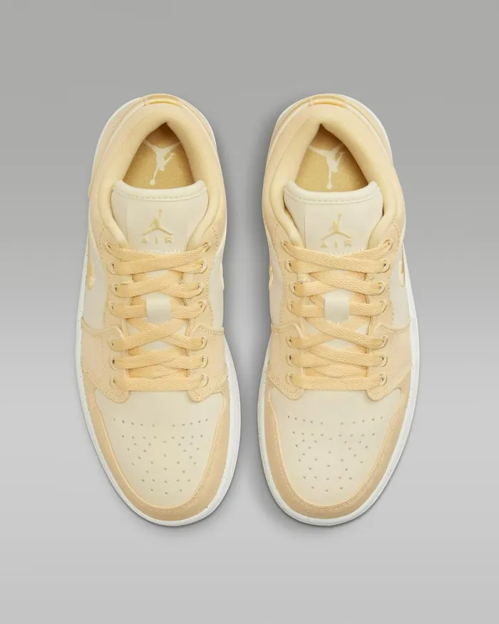 Women Nike All Shoes Air Jordan 1 Low SE Celestial Goldsailmuslin