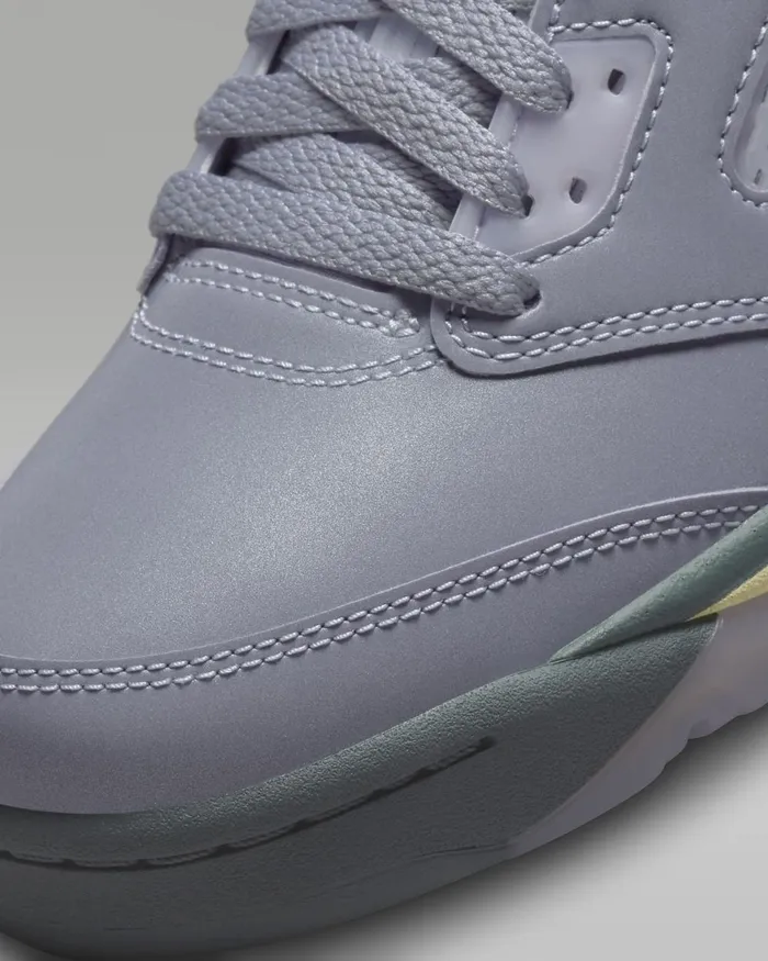Women Nike All Shoes Air Jordan 5 Retro Low Indigo Hazemetallic Silveralabasterfire Red