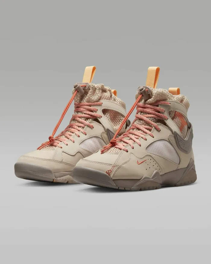 Women Nike All Shoes Air Jordan 7 Retro BBS Sand Driftmaltturf Orangepeach Cream