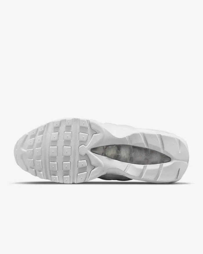 Women Nike All Shoes Air Max 95 Whitemetallic Silverwhite
