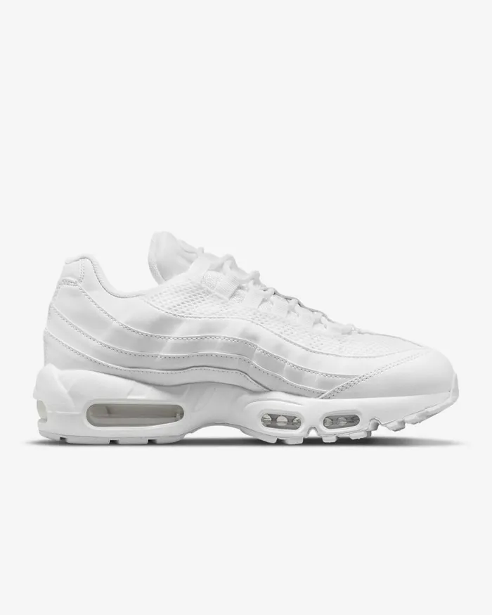 Women Nike All Shoes Air Max 95 Whitemetallic Silverwhite