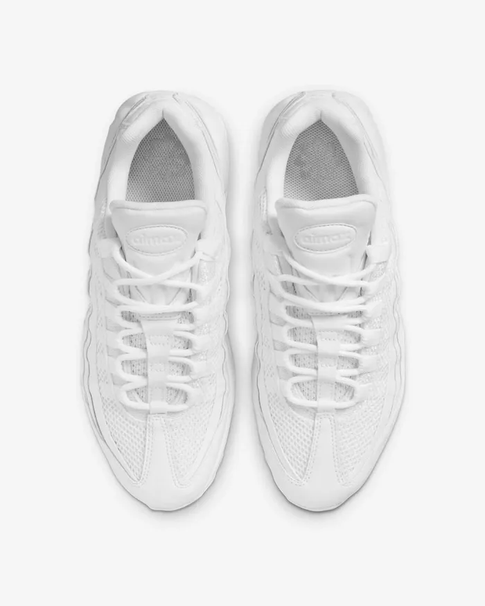 Women Nike All Shoes Air Max 95 Whitemetallic Silverwhite