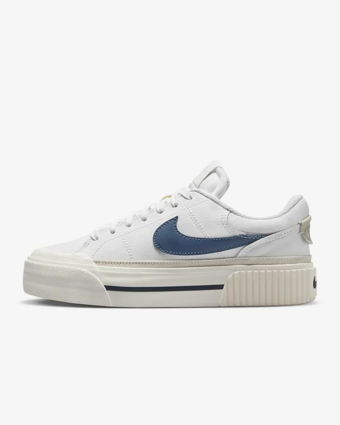 Women Nike All Shoes Court Legacy Lift Whitelight Orewood Brownsaildiffused Blue