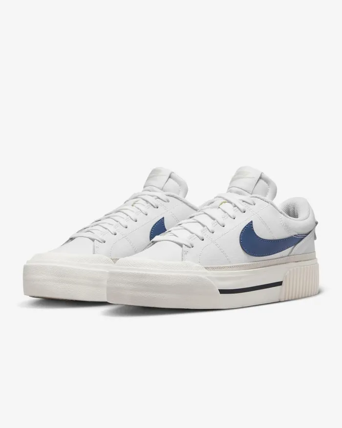 Women Nike All Shoes Court Legacy Lift Whitelight Orewood Brownsaildiffused Blue