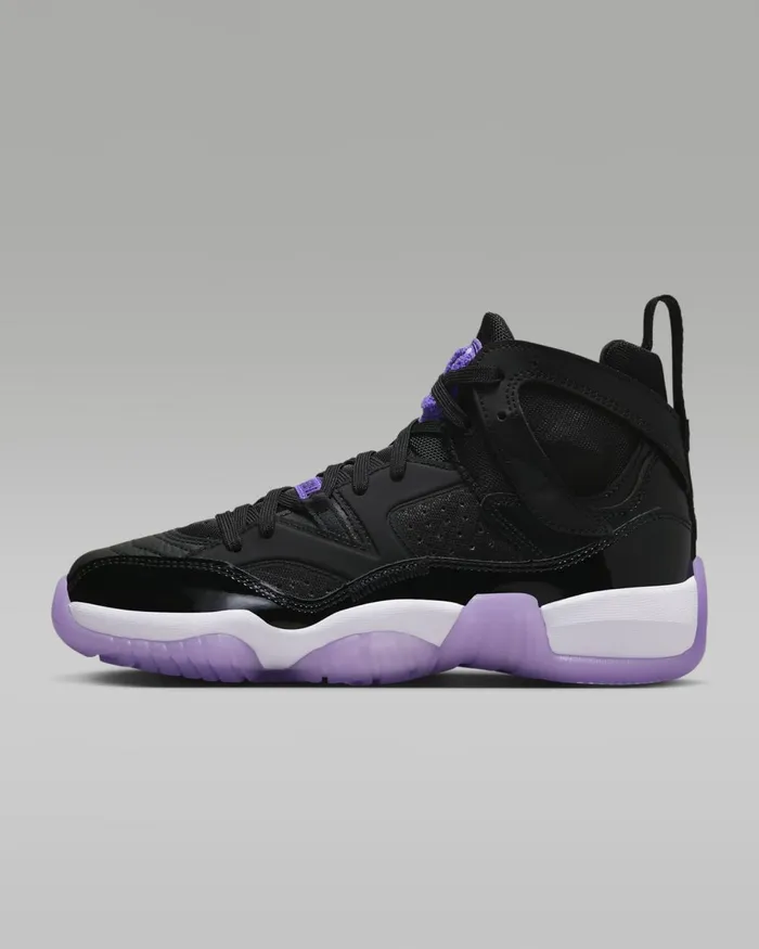 Women Nike All Shoes Jumpman Two Trey Blackwhiteaction Grapeblack