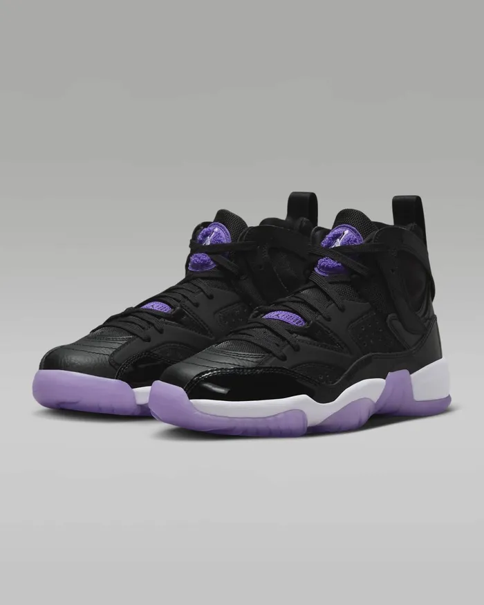 Women Nike All Shoes Jumpman Two Trey Blackwhiteaction Grapeblack