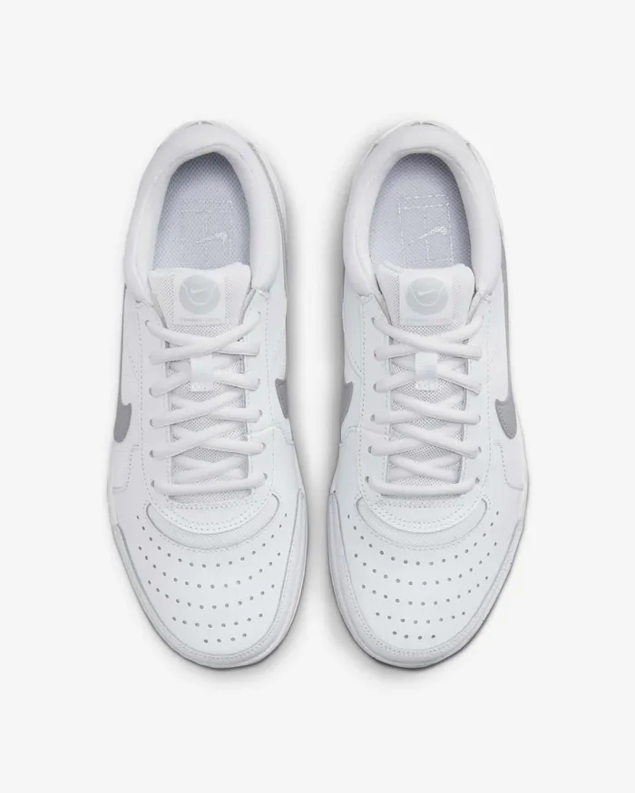 Women Nike All Shoes NikeCourt Air Zoom Lite 3 Whitemetallic Silver