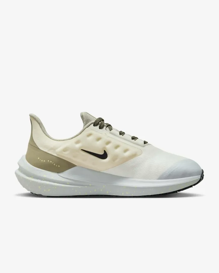 Women Nike All Sports Air Winflo 9 Shield Pale Ivoryneutral Olivesea Glasshigh Voltage