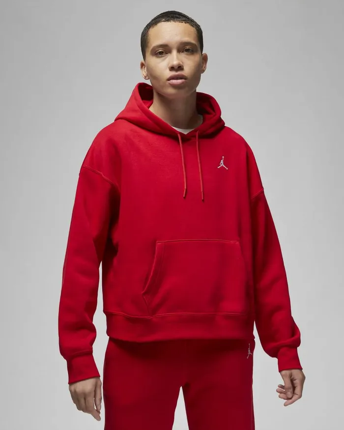 Women Nike Hoodies And Sweatshirts Jordan Brooklyn Fleece Gym Redwhite