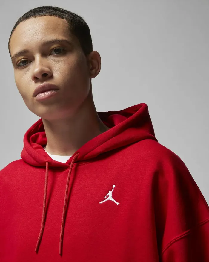 Women Nike Hoodies And Sweatshirts Jordan Brooklyn Fleece Gym Redwhite