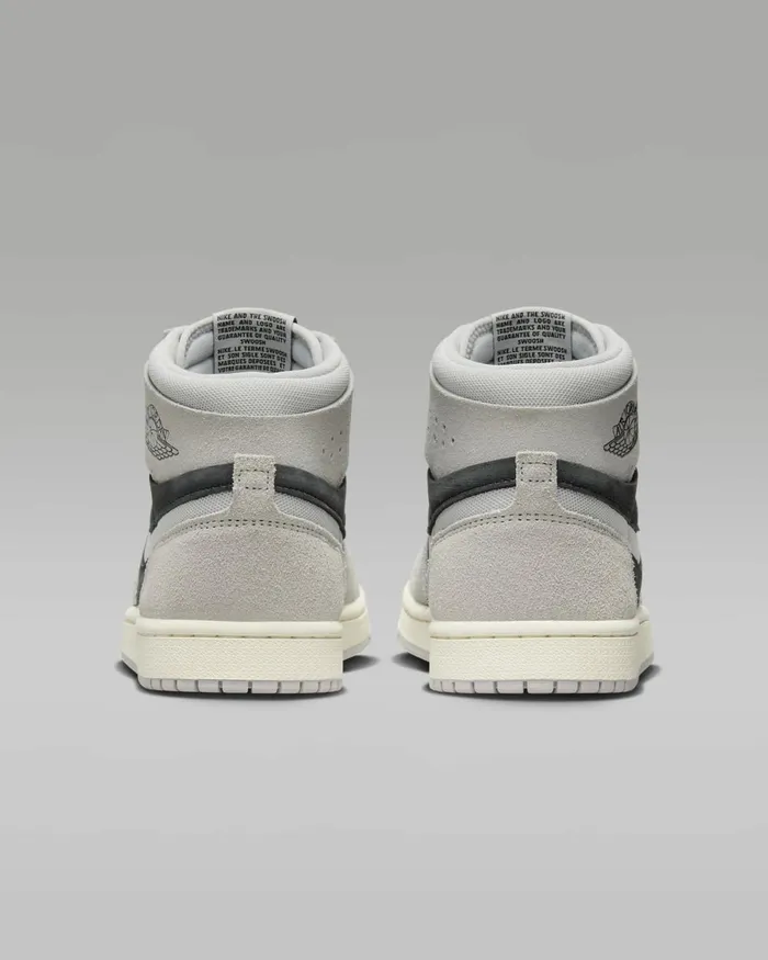 Women Nike Jordan Air Jordan 1 Zoom CMFT 2 Light Iron Oreblackcoconut Milkneutral Grey