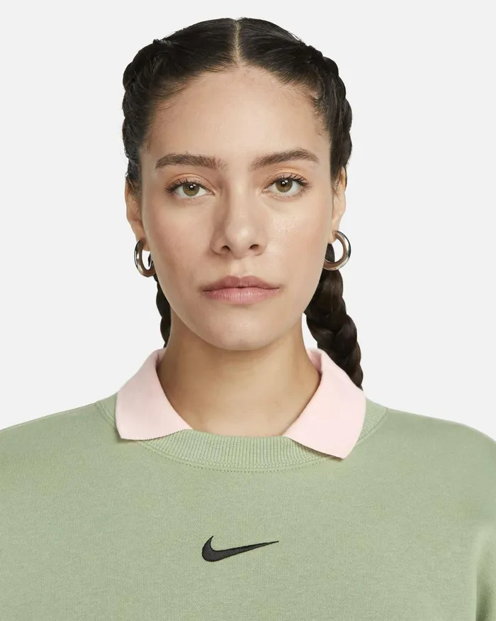Women Nike Matching Sets Sportswear Phoenix Fleece Oil Greenblack