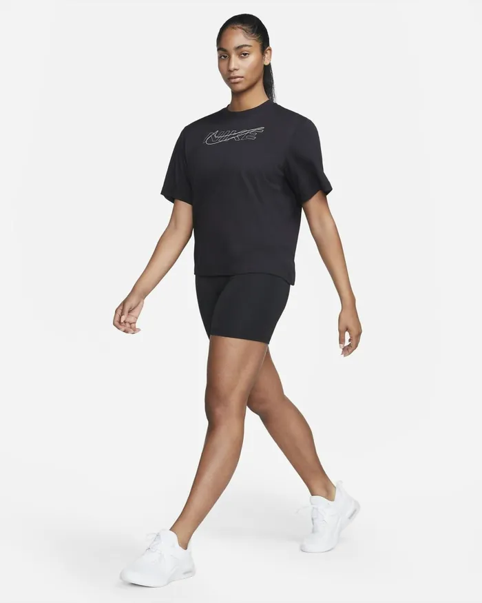 Women Nike Shorts DriFIT One Blackwhite