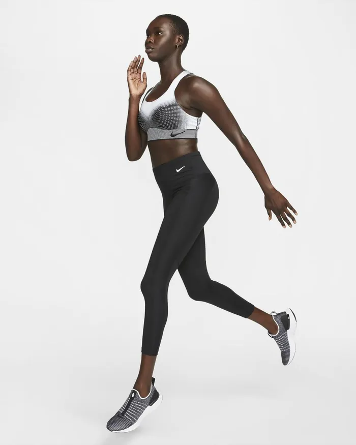 Women Nike Sports Bras Swoosh Flyknit Blackwhitebright Crimson