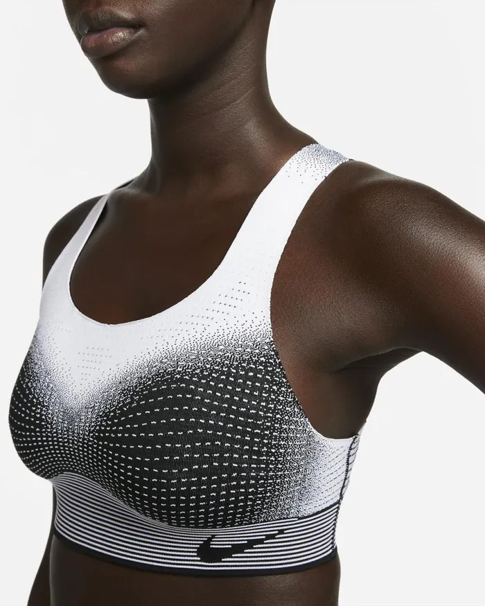 Women Nike Sports Bras Swoosh Flyknit Blackwhitebright Crimson