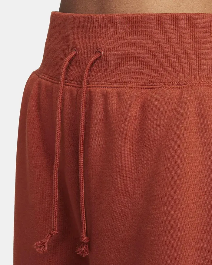 Women Nike Trousers Sportswear Phoenix Fleece Rugged Orangeblack