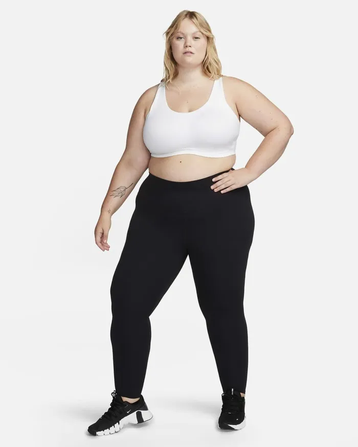 Women Nike Yoga Alate Coverage Whitestone Mauveblack