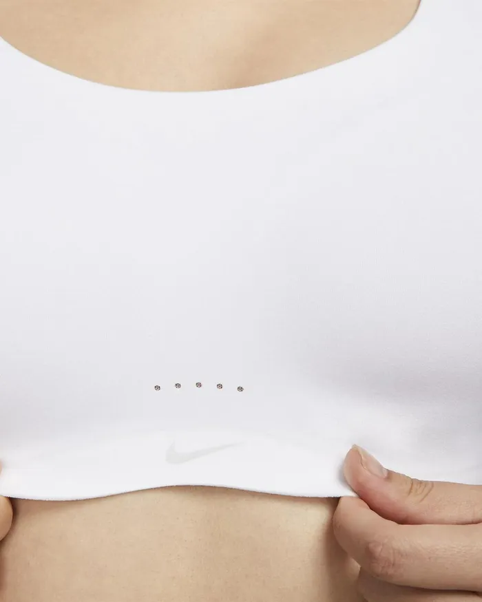 Women Nike Yoga Alate Coverage Whitestone Mauveblack