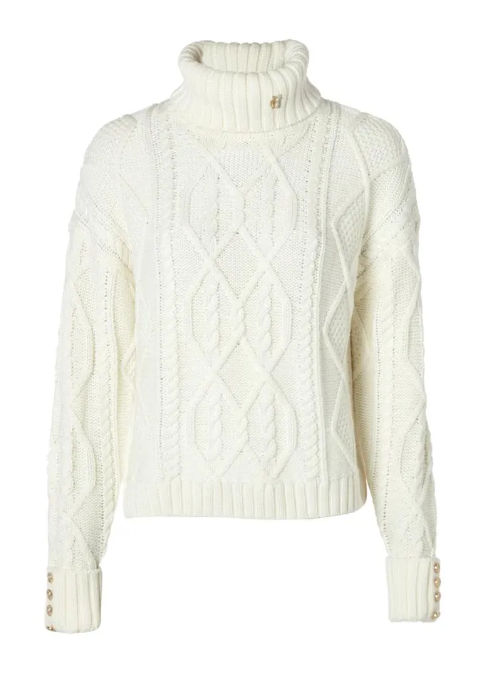 Women Noveli Cable Knit Oyster Holland Cooper Knitwear