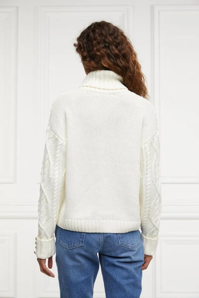 Women Noveli Cable Knit Oyster Holland Cooper Knitwear