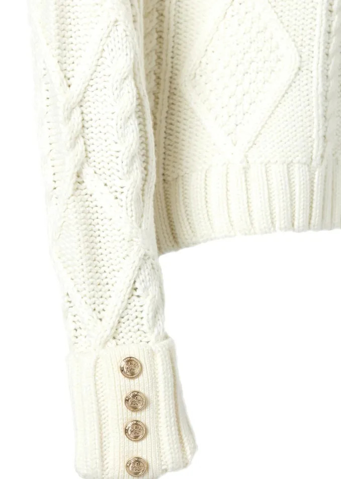 Women Noveli Cable Knit Oyster Holland Cooper Knitwear