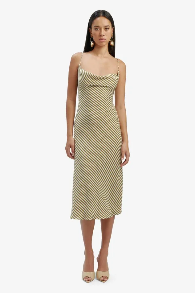 Women Occasion Dresses Bardot Olympia Stripe Slip Dress In Green Stripe Green Stripe Women Occasion Dresses Bardot Olympia Stripe Slip Dress In Green Stripe Green Stripe