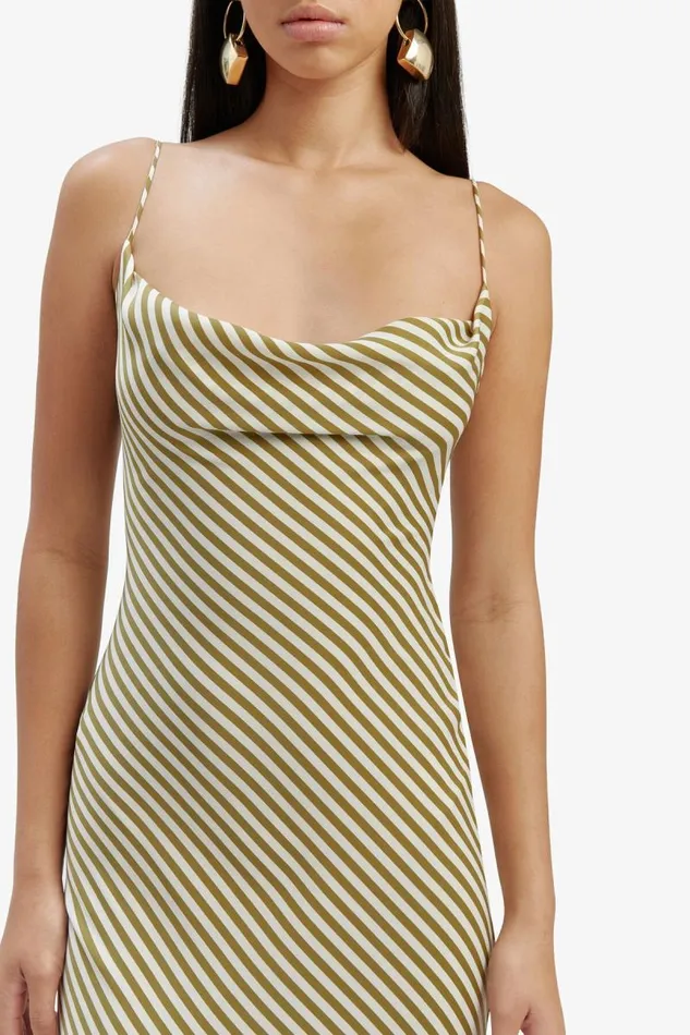 Women Occasion Dresses Bardot Olympia Stripe Slip Dress In Green Stripe Green Stripe Women Occasion Dresses Bardot Olympia Stripe Slip Dress In Green Stripe Green Stripe