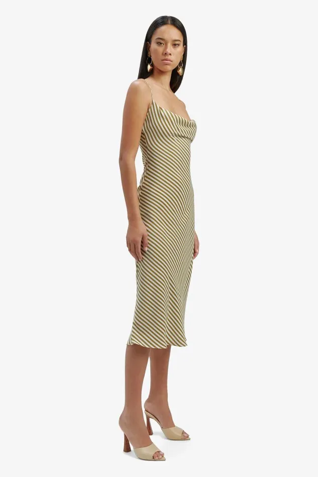 Women Occasion Dresses Bardot Olympia Stripe Slip Dress In Green Stripe Green Stripe Women Occasion Dresses Bardot Olympia Stripe Slip Dress In Green Stripe Green Stripe