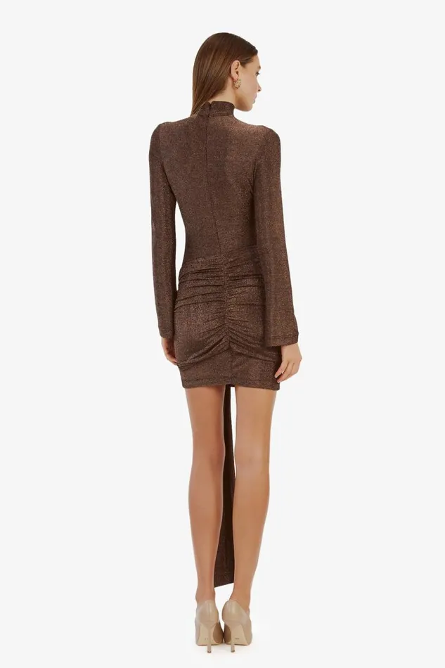 Women Occasion Dresses Bardot Seraphina Tie Front Dress In Bronze Bronze Women Occasion Dresses Bardot Seraphina Tie Front Dress In Bronze Bronze