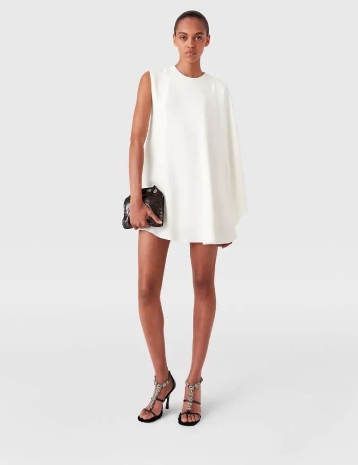 Women OneSleeve Mini Dress White Stella McCartney Dresses Women OneSleeve Mini Dress White Stella McCartney Dresses