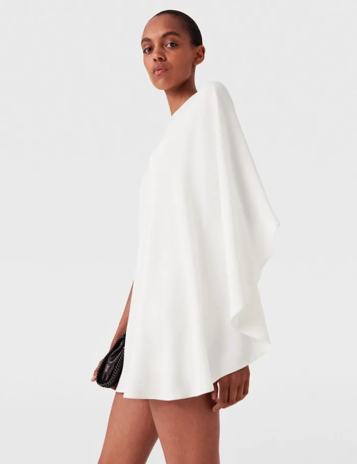 Women OneSleeve Mini Dress White Stella McCartney Dresses Women OneSleeve Mini Dress White Stella McCartney Dresses