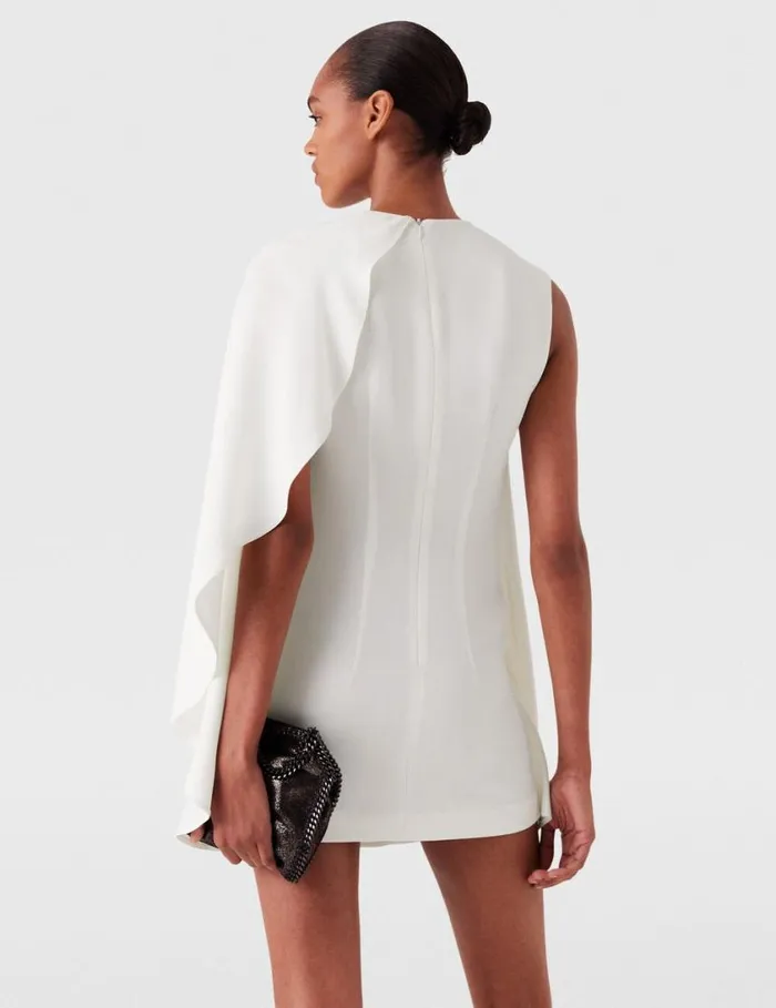 Women OneSleeve Mini Dress White Stella McCartney Dresses Women OneSleeve Mini Dress White Stella McCartney Dresses