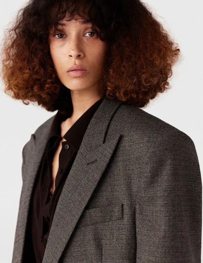 Women Oversized SingleBreasted Blazer Charcoal Grey Stella McCartney Coats And Jackets Women Oversized SingleBreasted Blazer Charcoal Grey Stella McCartney Coats And Jackets