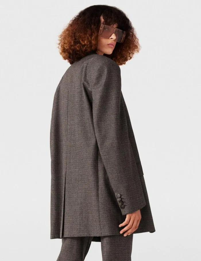 Women Oversized SingleBreasted Blazer Charcoal Grey Stella McCartney Coats And Jackets Women Oversized SingleBreasted Blazer Charcoal Grey Stella McCartney Coats And Jackets