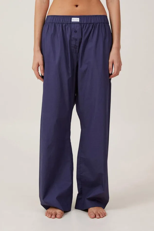 Women Pajamas Cotton On Boyfriend Boxer Pant Midnight Rain
