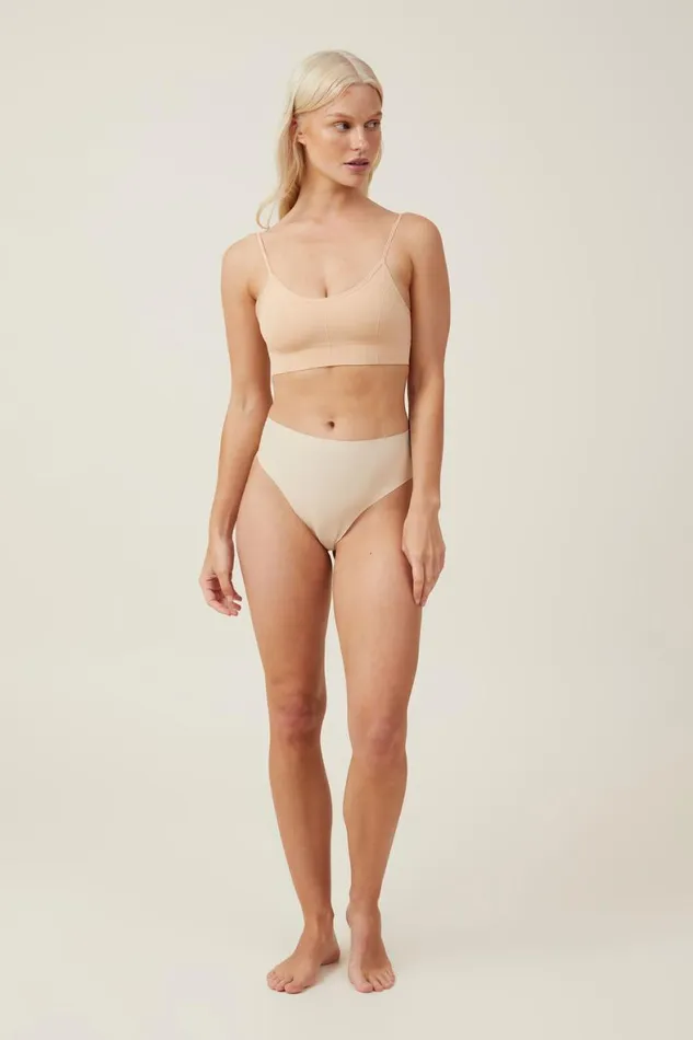 Women Panties Cotton On The Invisible High Waist Thong Brief Frappe