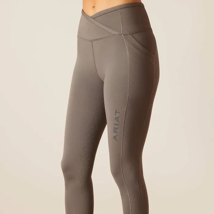 Women Pants and Shorts Ariat Eos Chic Half Grip Tight Plum Grey