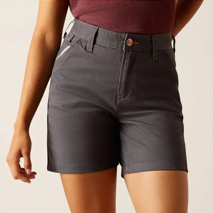 Women Pants and Shorts Ariat Rebar PR Made Tough 6quot Short Rebar Grey Women Pants and Shorts Ariat Rebar PR Made Tough 6quot Short Rebar Grey