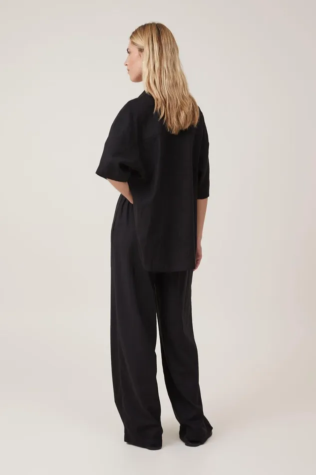 Women Pants Cotton On Haven Wide Leg Pant Black