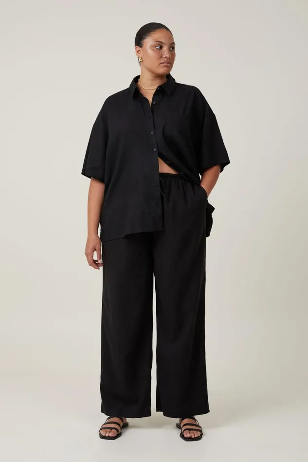 Women Pants Cotton On Haven Wide Leg Pant Black