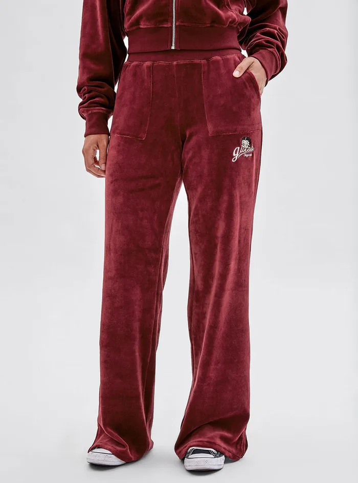 Women Pants GUESS Guess Originals X Betty Boop Vino Velour Pants