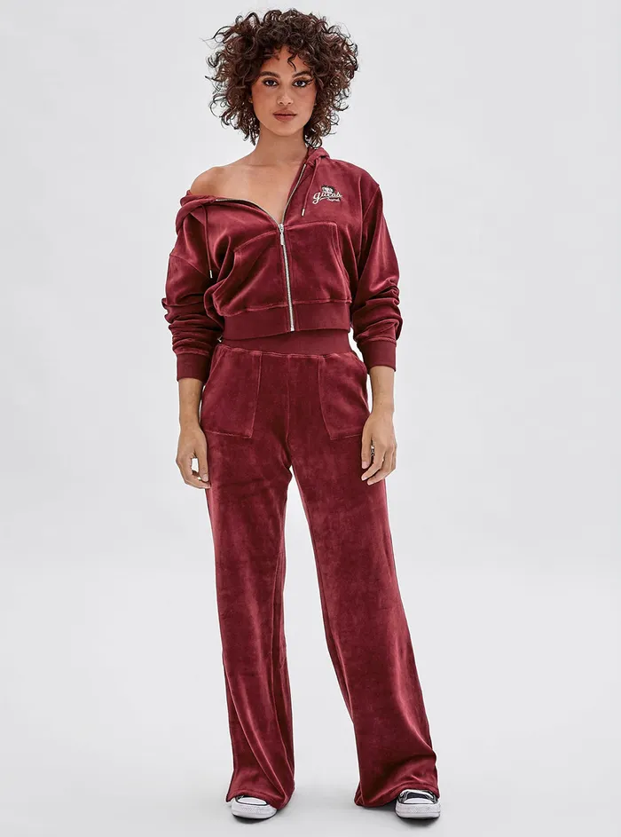 Women Pants GUESS Guess Originals X Betty Boop Vino Velour Pants Women Pants GUESS Guess Originals X Betty Boop Vino Velour Pants