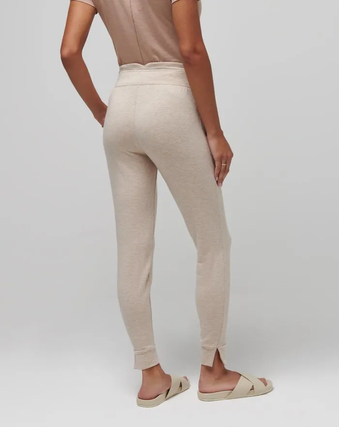 Women Pants TravisMathew CLOUD TERRY TIE JOGGER Heather Natural Women Pants TravisMathew CLOUD TERRY TIE JOGGER Heather Natural